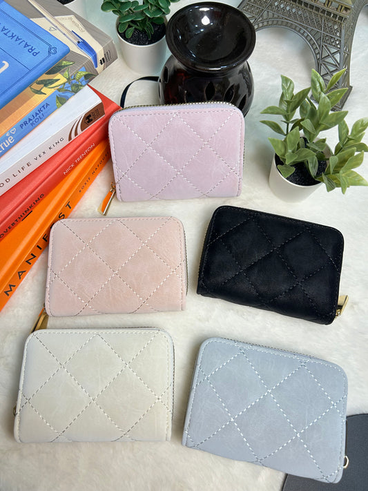 PU Leather pastel Card Holder Wallet