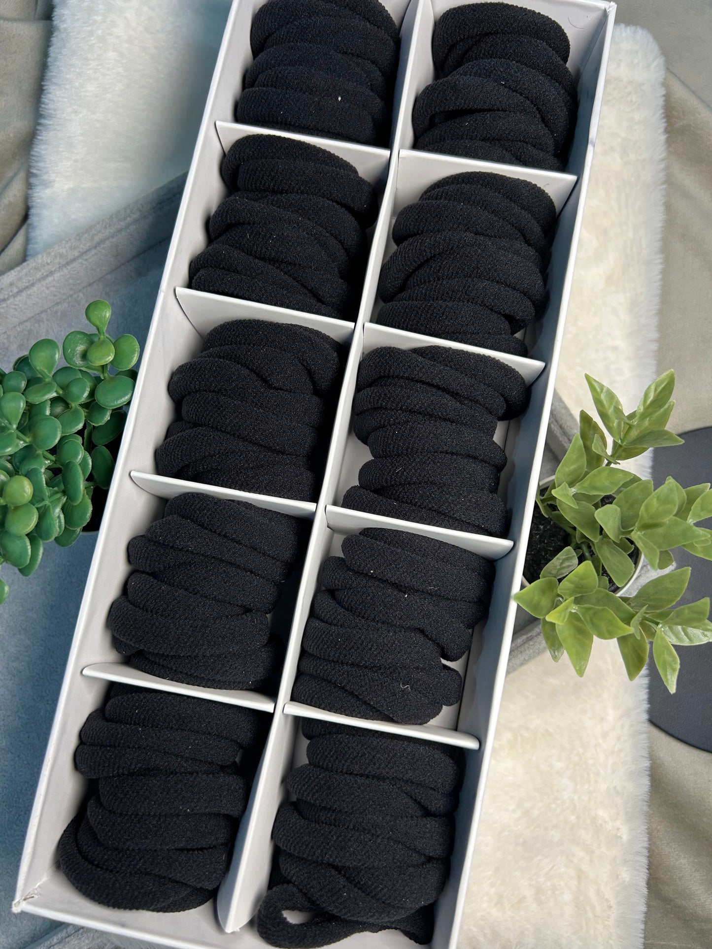 10-Piece Colorful Striped Hair Elastics