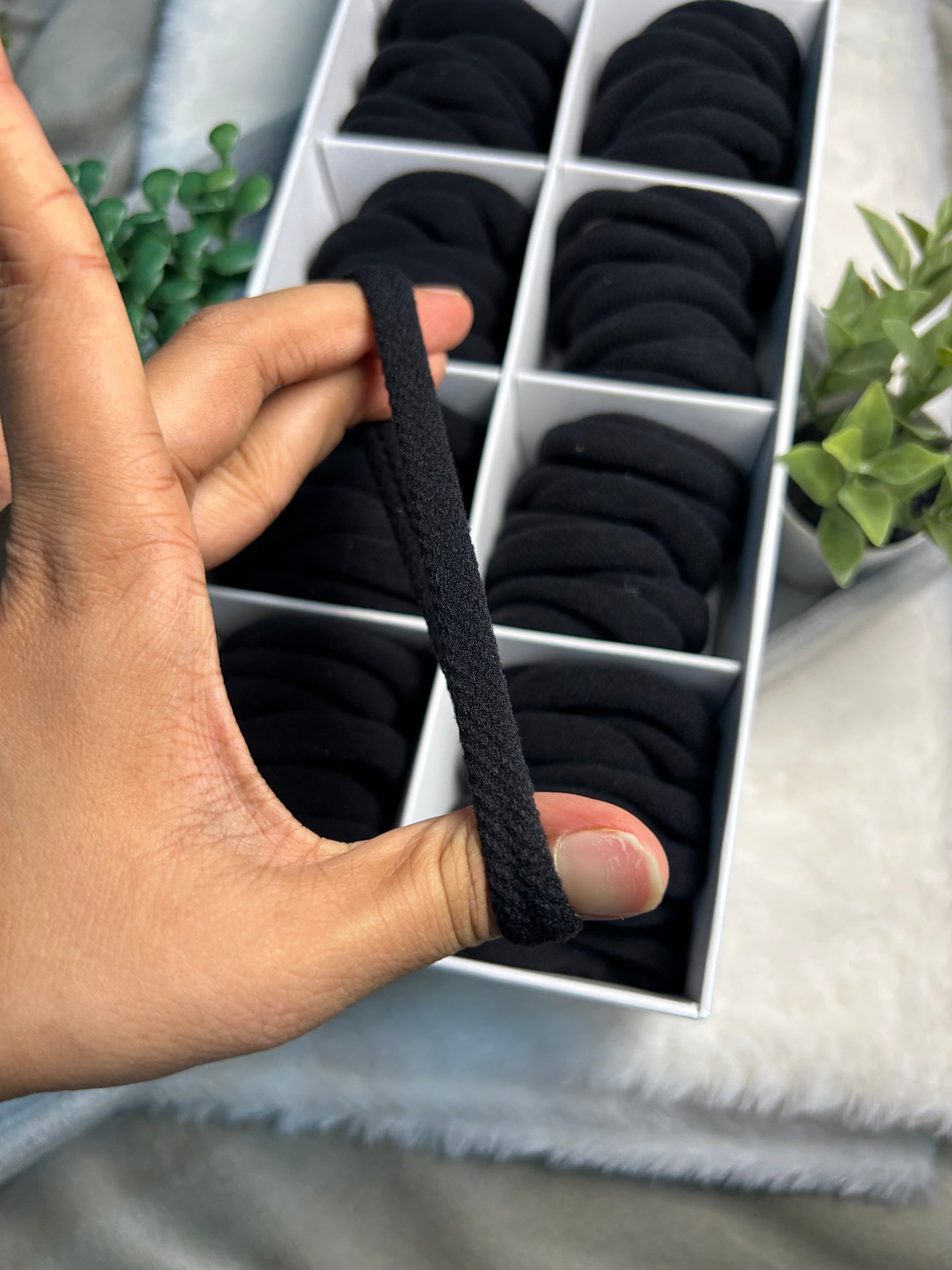 10-Piece Colorful Striped Hair Elastics