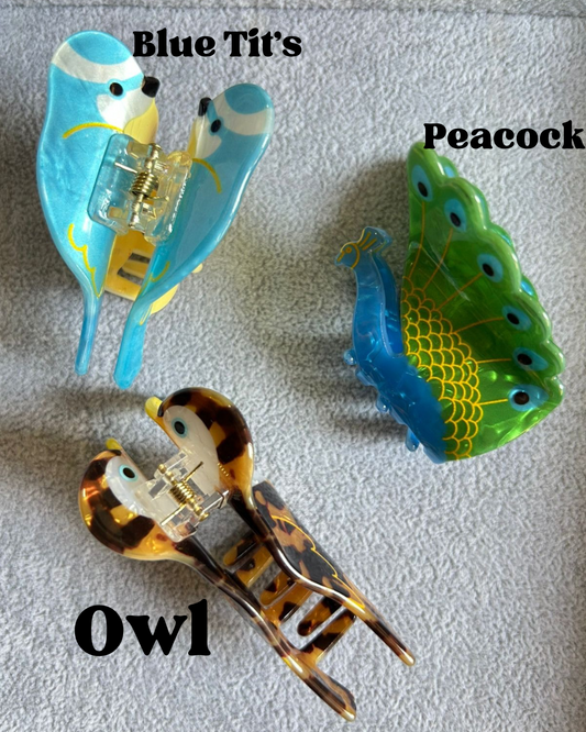 Bird-Themed Hair Clips