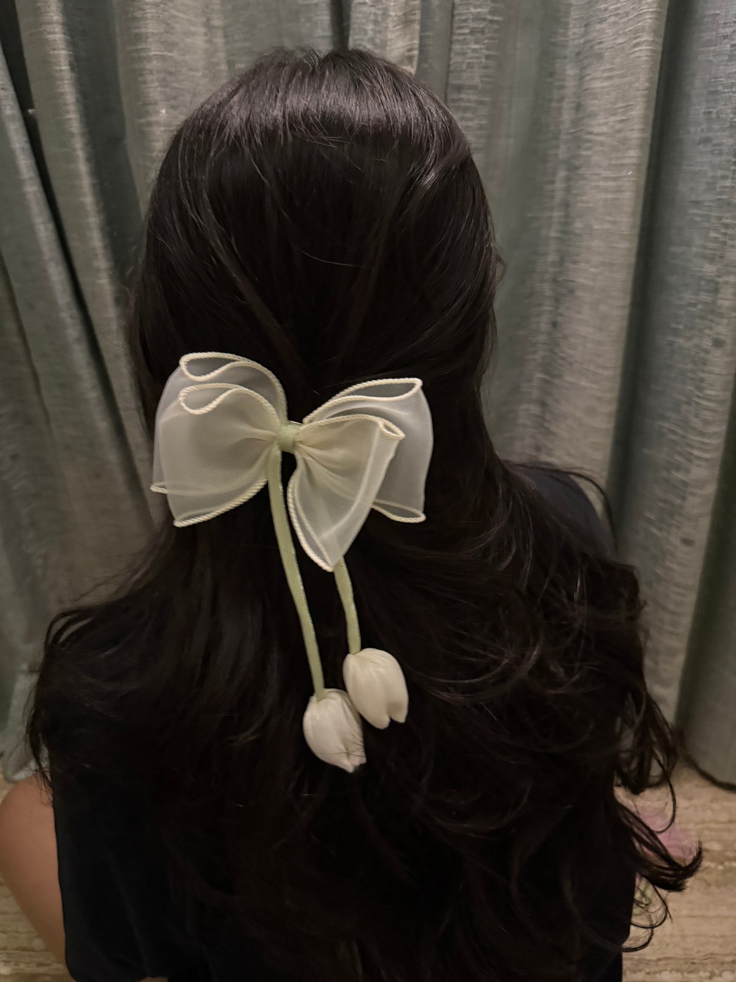 Tulip Bloom Bow clip – Pastel Elegance Collection
