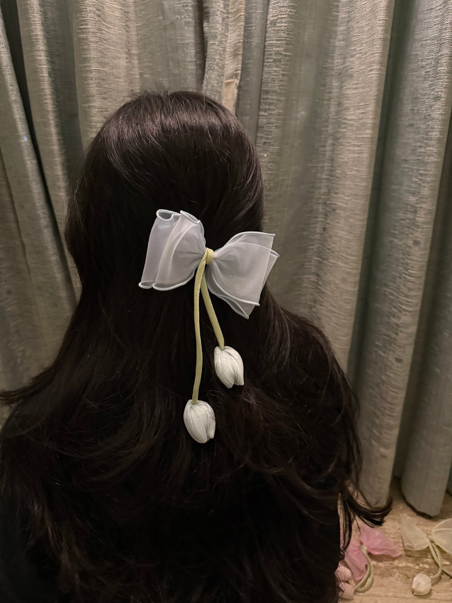 Tulip Bloom Bow clip – Pastel Elegance Collection